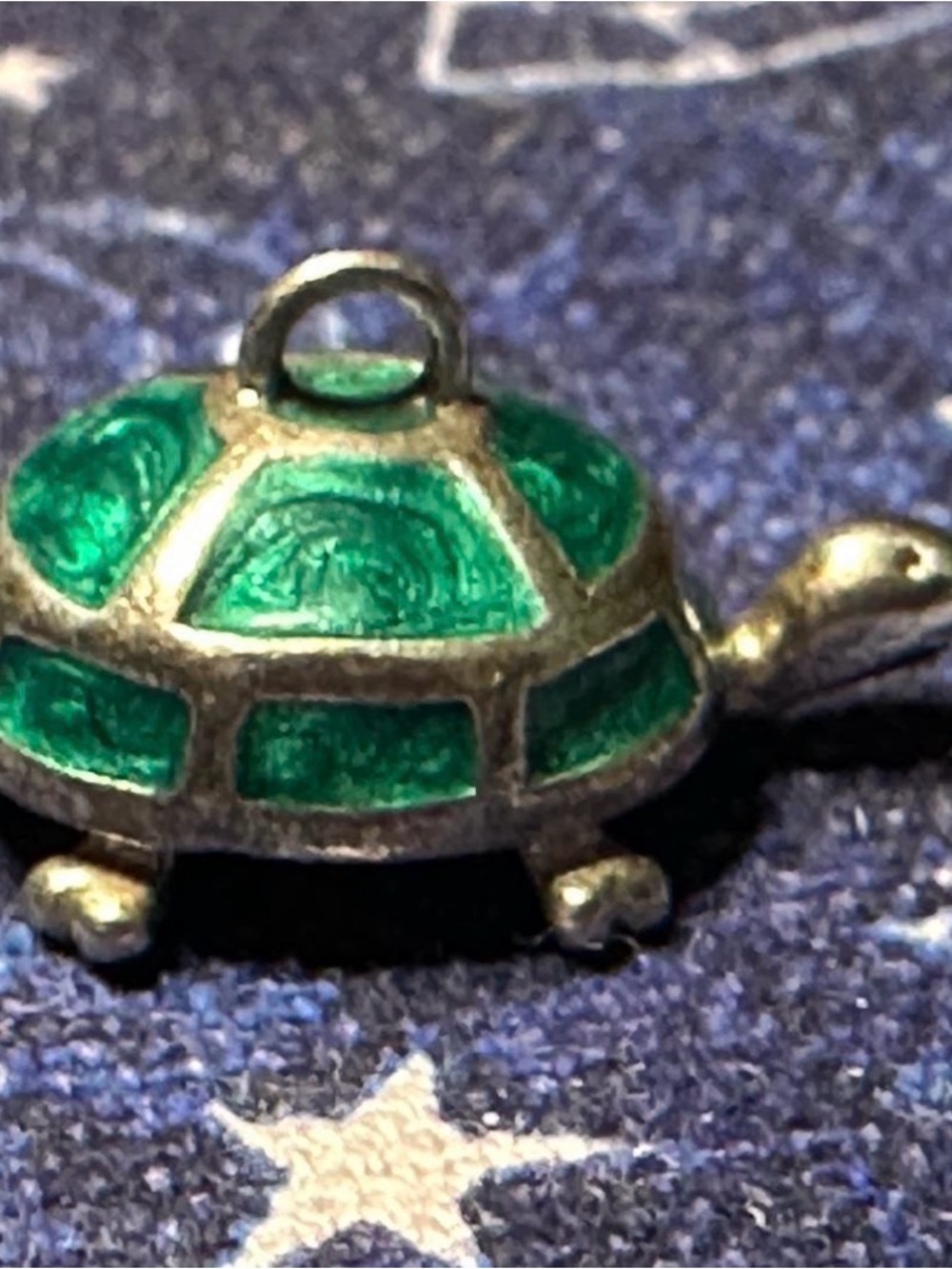 925 sterling silver turtle charm.